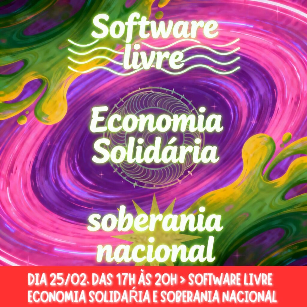 Software livre e economia solidária são pilares da soberania nacional. O software livre rompe com a dependência das big techs, devolvendo o controle dos dados aos povos. A economia solidária fortalece circuitos autogestionários baseados na cooperação. Juntos, permitem que comunidades decidam sobre suas ferramentas e meios de produção. A soberania nacional e real se vive no cotidiano, construindo autonomia digital e econômica.